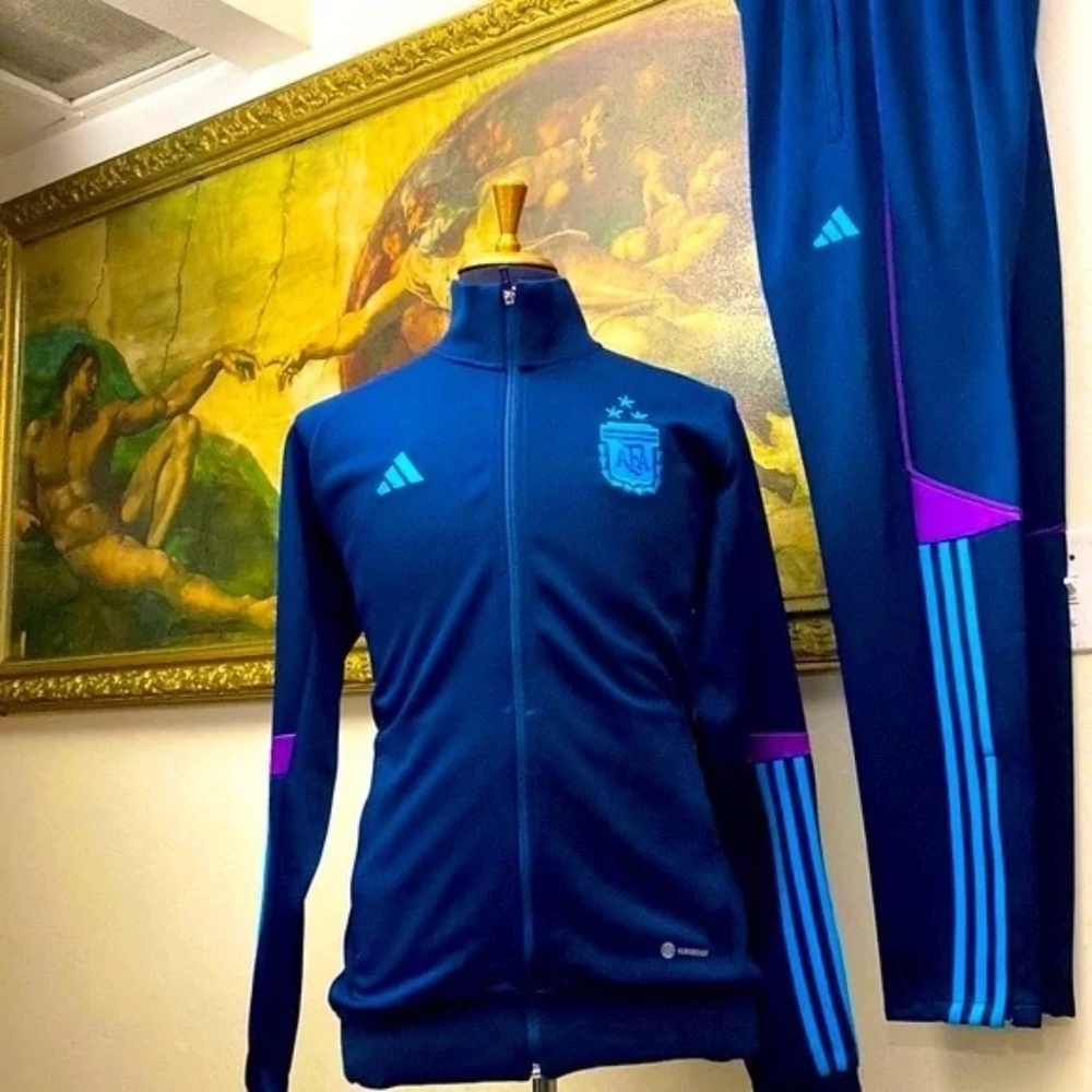 Adidas Argentina 2023 Warm Up Suit Champions Jacket & Pants ⭐️⭐️⭐️ - Picture 6 of 9